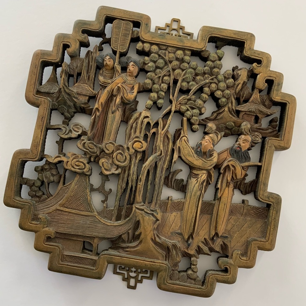Incredible Carved Wooden Wall Decor Plaque